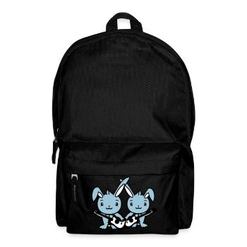 Hasen Kaninchen Ostern Band Süß Zwei Freunde Team - Rucksack - Schwarz - Vorne
