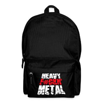 Heavy F#ckn' Metal Hard Rock Musique Texte Disant - Sac à dos - noir - Devant