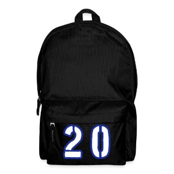 20 Zahl Symbol - Rucksack - Schwarz - Vorne