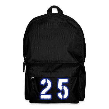 25 Zahl Symbol - Rucksack - Schwarz - Vorne