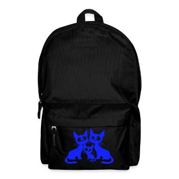 Crazy Cat Mom Dad Kitten Kid Kitten Fun - Backpack - black - Front