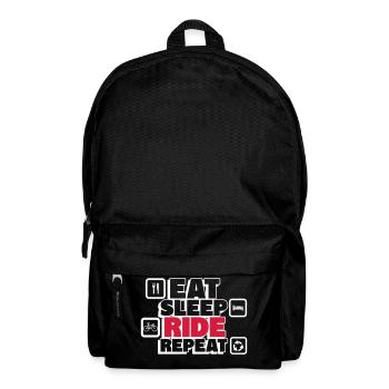 Eating, sleeping, cycling, repeating - Backpack - black - Front