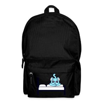 Cat Lying Relaxed On Bed Resting Sleeping - Backpack - black - Front