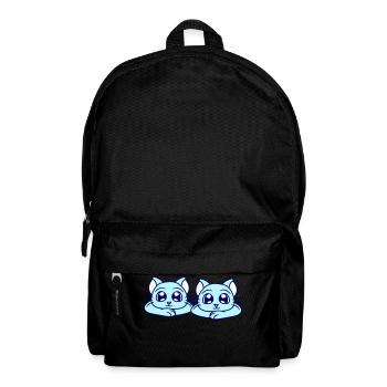 Deux chats heureux 2 amis Couple Équipe Couple - Sac à dos - noir - Devant