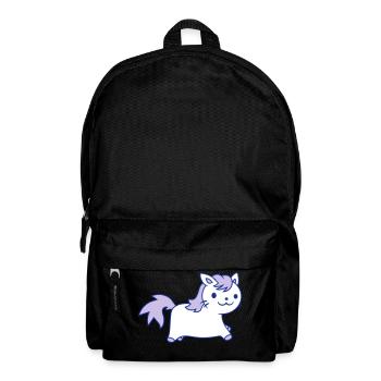 Kleine Pony Katze Gesicht Pferdchen Pferd Reitet - Rucksack - Schwarz - Vorne