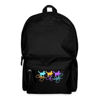 Chat fou Dame Texte Folle Femme Chats Amour - Sac à dos - noir - Devant