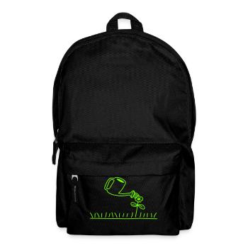 Hübsche Blume Gießen Wasser Gießkanne Rasen Wiese - Rucksack - Schwarz - Vorne