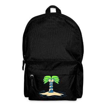 Palm Tree Island Tree Beach Holiday Coconut Sea Cool - Backpack - black - Front