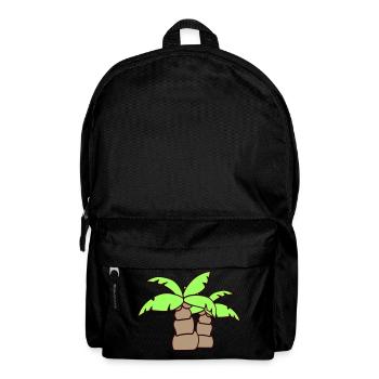 2 Palm Trees Island Tree Beach Holiday Coconut Sea - Backpack - black - Front
