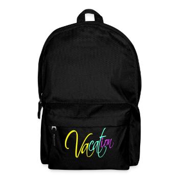 Vacation Spruch Text Insel Strand Schriftzug Logo - Rucksack - Schwarz - Vorne