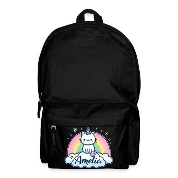 Amelia Name Vorname Einhornkatze - Rucksack - Schwarz - Vorne
