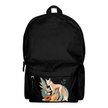 Elegant fox with tropical fruits - Backpack - black - Front