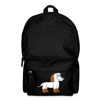 chien se tient mignon petit chiot heureux animal de compagnie - Sac à dos - noir - Devant