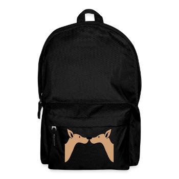 2 Dogs Noses Touching Team Two Friends Crew Cool - Backpack - black - Front