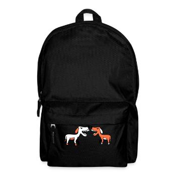 2 chiens aboient bruyamment à l’équipe de morsure Nasty Fight - Sac à dos - noir - Devant