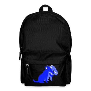 2 Hunde DJ Musik Club Disko Schallplatte Team Crew - Rucksack - Schwarz - Vorne