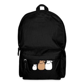 3 Mice Family Child Mom Dad Parents Row Cute - Backpack - black - Front