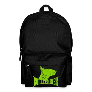 Tête de Bull Terrier avec lettrage - Sac à dos - noir - Devant