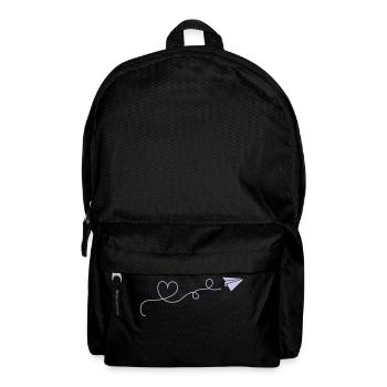 Coeur d’avion en papier - Sac à dos - noir - Devant