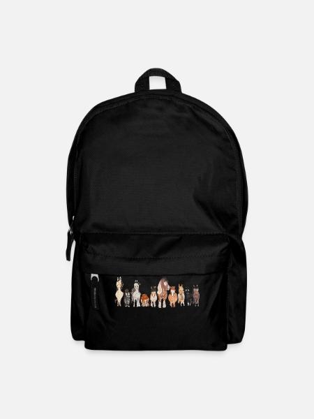 Cartoon Pferde Aquarell - Rucksack - Schwarz