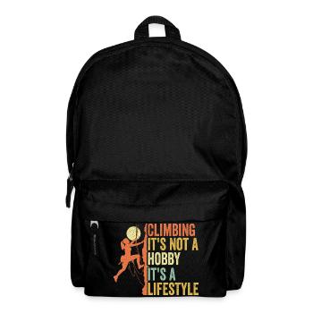 Klettern - es ist kein Hobby. Es ist ein Lebensstil - Rucksack - Schwarz - Vorne