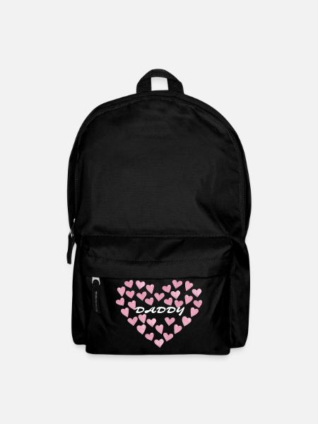 Daddy Love - Rosa Herzen | Ideal für Vatertag - Rucksack - Schwarz