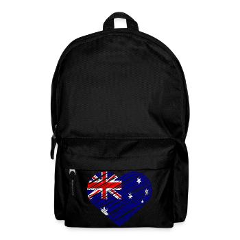 Australische Flagge Herz Design - Rucksack - Schwarz - Vorne