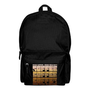 Coffee lover saying coffee break coffee in the office - Backpack - black - Front