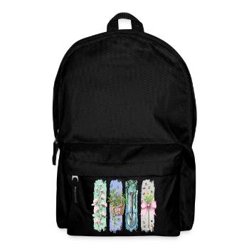 Gartenliebe Naturfreund Floral Motif - Backpack - black - Front