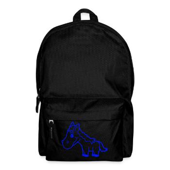 Pferd Süß Pony Fohlen Pferdemädchen Niedlich Comic - Rucksack - Schwarz - Vorne
