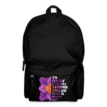 Its Okay If The Only Thing Is Breath - Backpack - black - Front