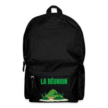 T-shirt île La Réunion tropicale - Sac à dos - noir - Devant