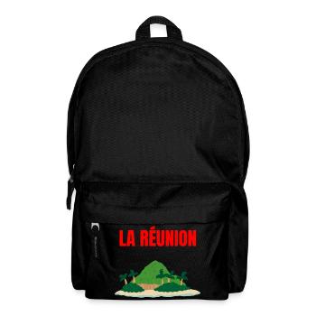 T-shirt île La Réunion tropicale - Sac à dos - noir - Devant