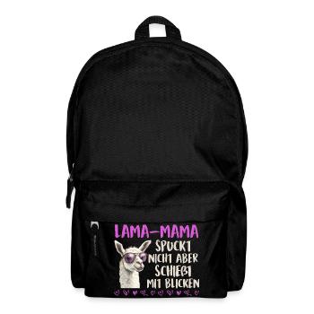 Bientôt maman LLAMA MAMAN NE CRACHE PAS REGARDS - Sac à dos - noir - Devant