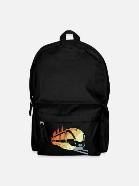 Vintage Eisenbahn Skizze - Rucksack - Schwarz