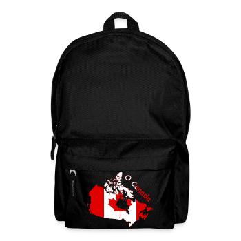 O Canada Flagge Kanada Silhouette - Rucksack - Schwarz - Vorne