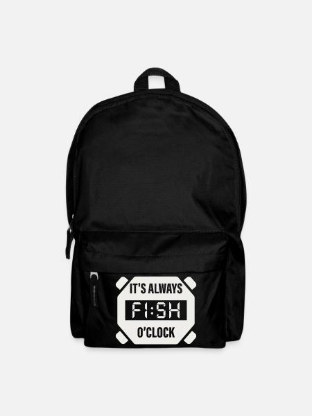 It's Always Fish O'Clock Fishing Design - Backpack - black