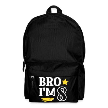 Frère j’ai 8 ans Drôle Cool Anniversaire - Sac à dos - noir - Devant