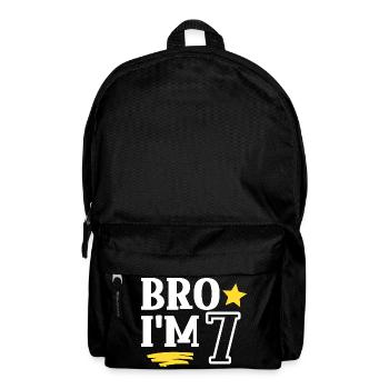 Bro ich bin 7 Jahre Alt Lustig Cool Geburtstag - Backpack - black - Front
