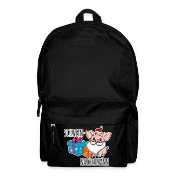 Fröhliche Schweinnachten mit dem Schweinnachtsmann - Rucksack - Schwarz - Vorne