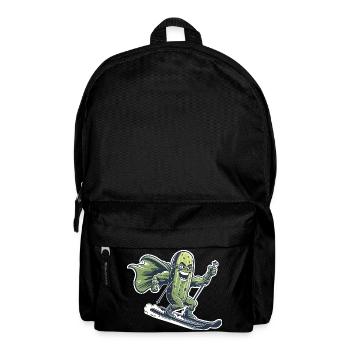 Super-héros Concombre Sur Skis Drôle Ski Humour - Sac à dos - noir - Devant