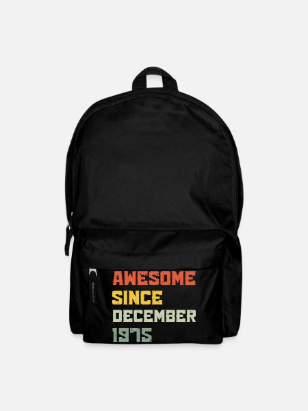 1975 Décembre Cadeau d’anniversaire Vintage Rétro - Sac à dos - noir