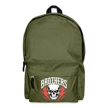 Brothers Skull Thunder Crest - Backpack - olive green - Front
