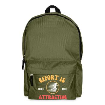 L’effort est attrayant - course à pied, gym, vêtements de sport - Sac à dos - vert olive - Devant