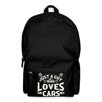 Just A Guy Who Loves Cars Racing Drift Muscle Auto - Backpack - black - Front