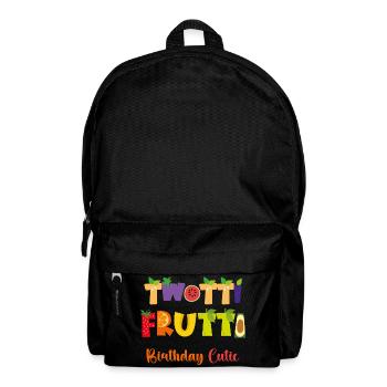 Twotti Frutti Zweiter Geburtstag Design Früchte - Rucksack - Schwarz - Vorne