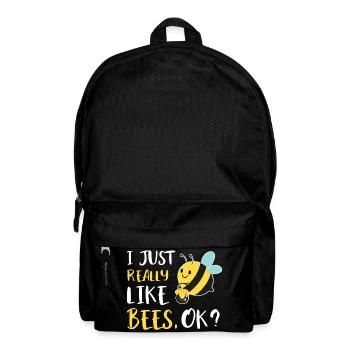 Cute Bee Cartoon Honey Bee Bee Fan - Backpack - black - Front