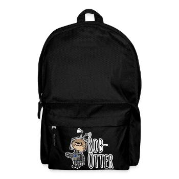 Rob-Otter - Half Otter Half Robot Flat Joke! - Backpack - black - Front