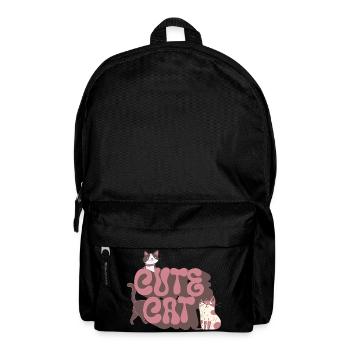 cute cat - Backpack - black - Front