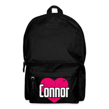 I Love Connor Pink Heart I Love Connor - Backpack - black - Front